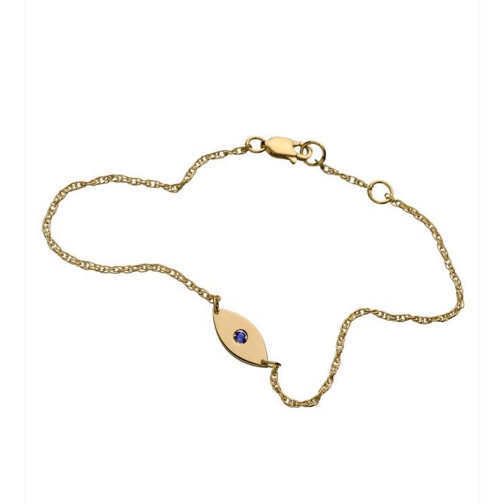 Jennifer Zeuner jewelry Nazar blue sapphire bracelet